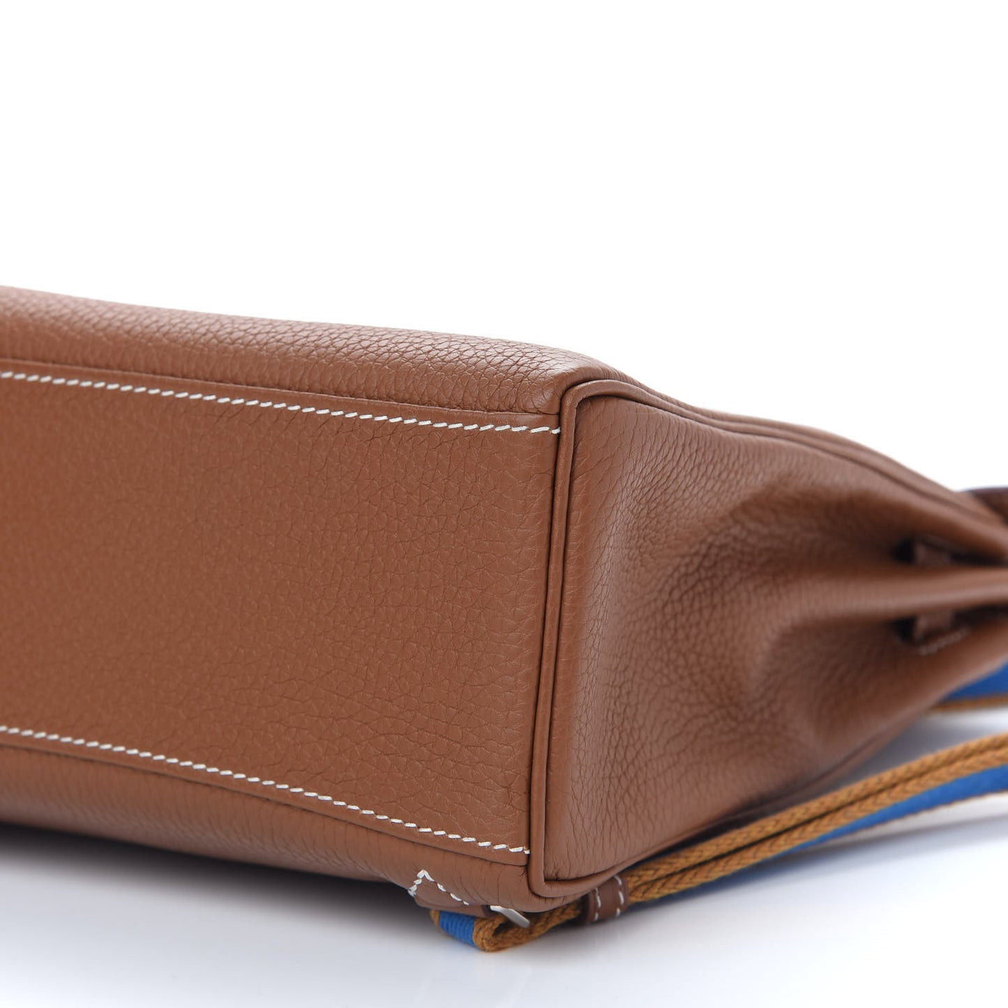 Taurillon Clemence Kelly Amazone Ado Backpack 22 Gold Bleu Zellige Caramel