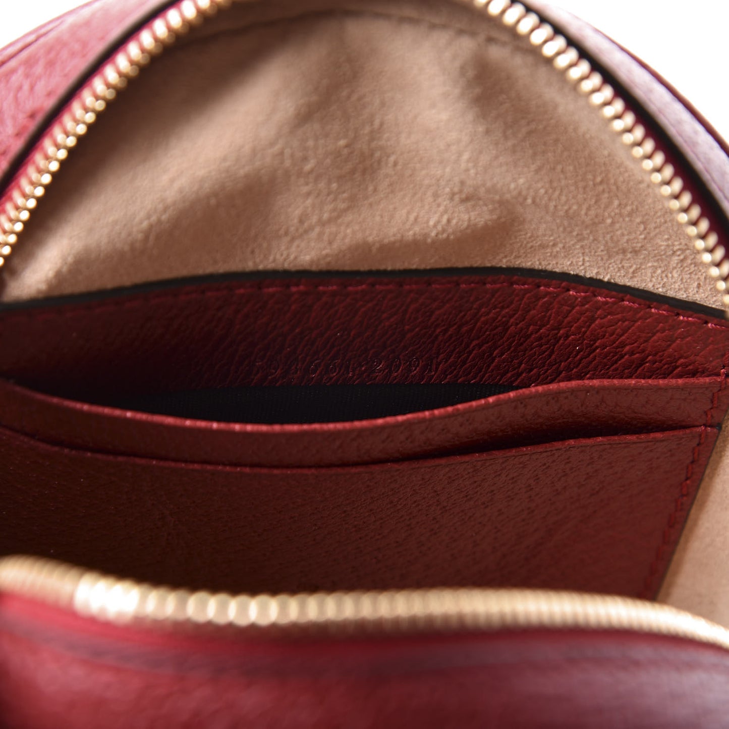 GG Supreme Monogram Web Flora Mini Ophidia Round Backpack Red