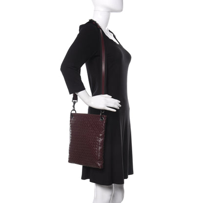 Bottega Veneta Nappa Intrecciato VN Crossbody Messenger Bag Aubergine 2 of 11
