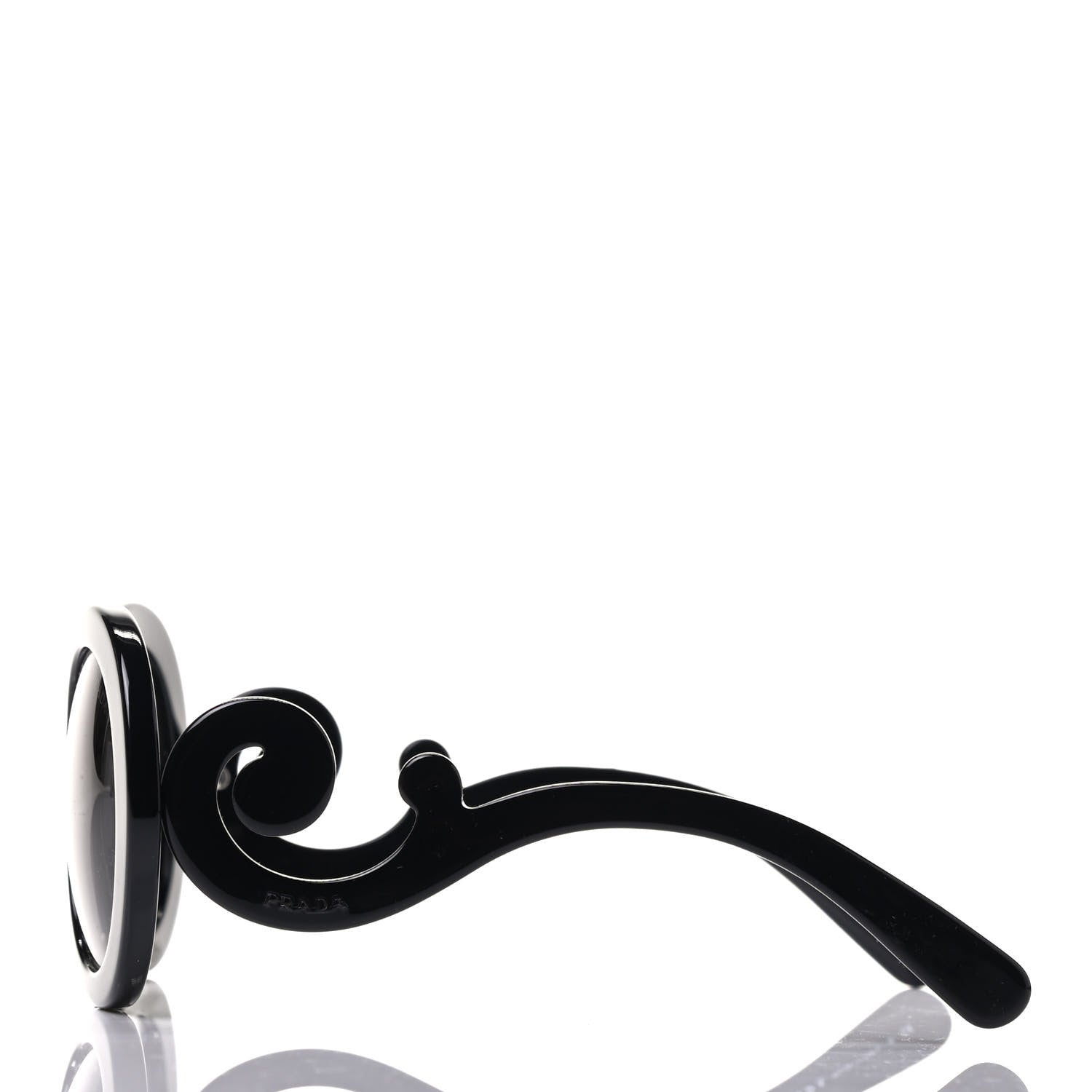 Prada Acetate Baroque Sunglasses SPR 27N Black 3 of 7