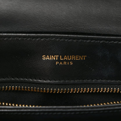 Saint Laurent Velvet Y Quilted Monogram Toy Loulou Chain Satchel French Black 6 of 12