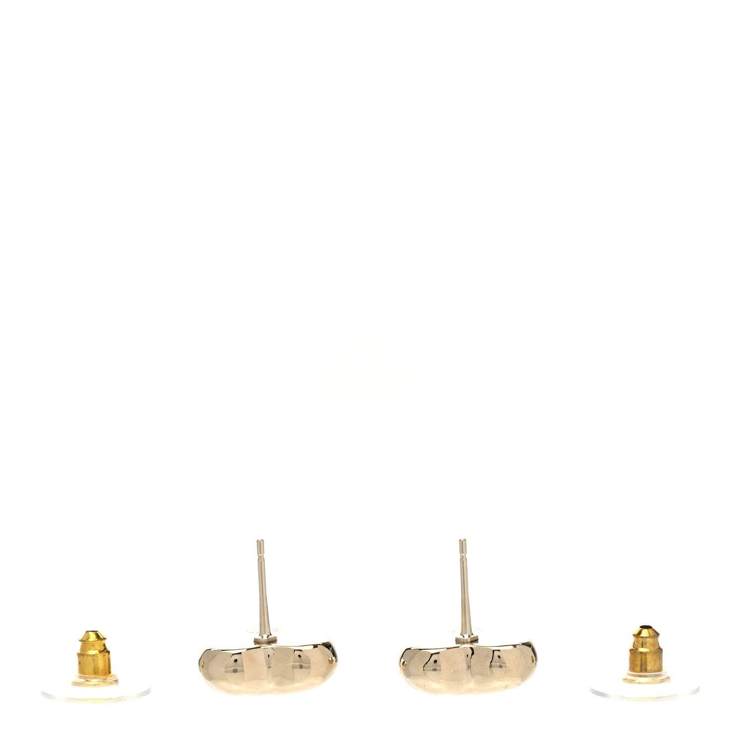 Chanel CC Heart Earrings Gold 3 of 5