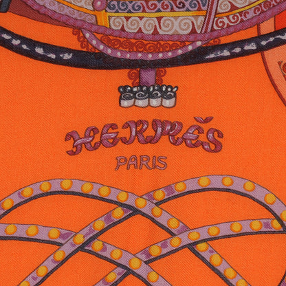 Hermes Cashmere Silk Paperoles Shawl 140 4 of 6