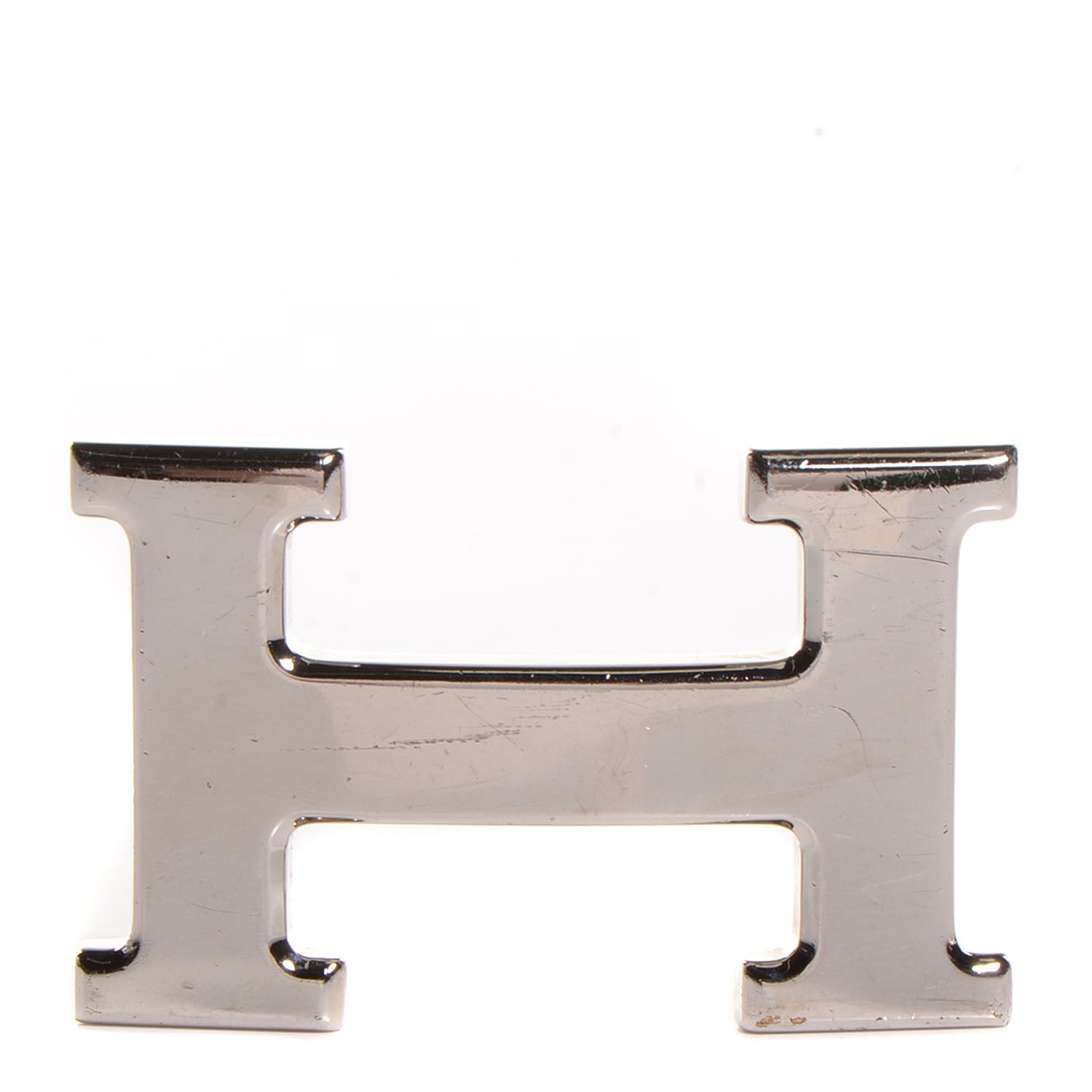 Hermes Polished Palladium 32mm H Belt Buckle Silver 1 of 5