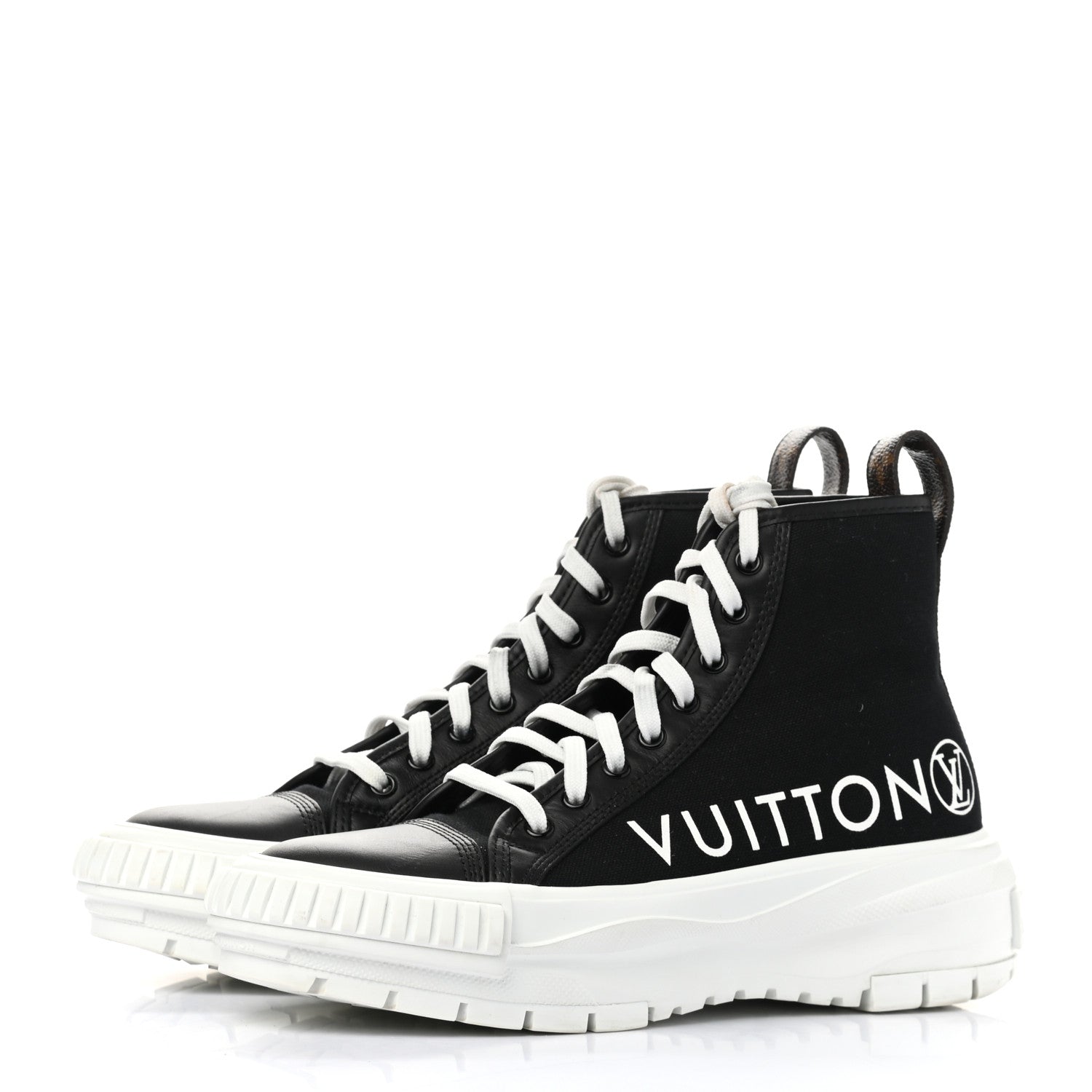 Louis Vuitton Canvas LV Squad Sneaker Boots 38.5 Black 3 of 11