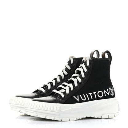 Louis Vuitton Canvas LV Squad Sneaker Boots 38.5 Black 3 of 11