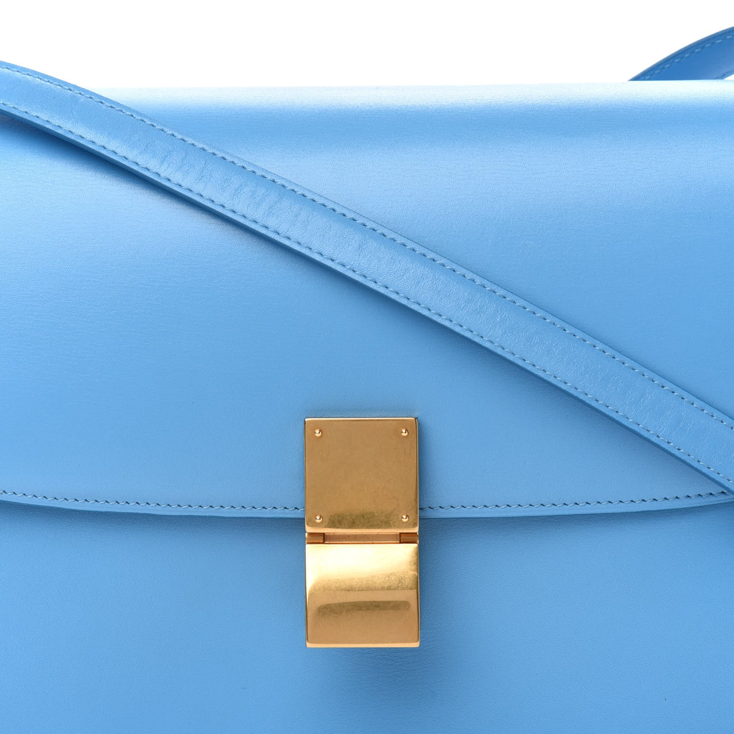 Celine Box Calfskin Medium Classic Box Flap Bag Blue 12 of 12