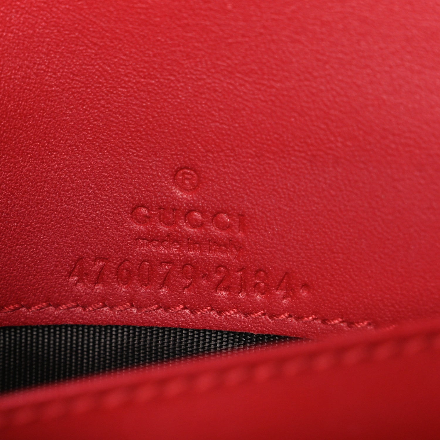Gucci Calfskin Queen Margaret Chain Wallet Blue Agata Hibiscus Red Mystic White 6 of 9