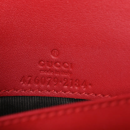 Gucci Calfskin Queen Margaret Chain Wallet Blue Agata Hibiscus Red Mystic White 6 of 9