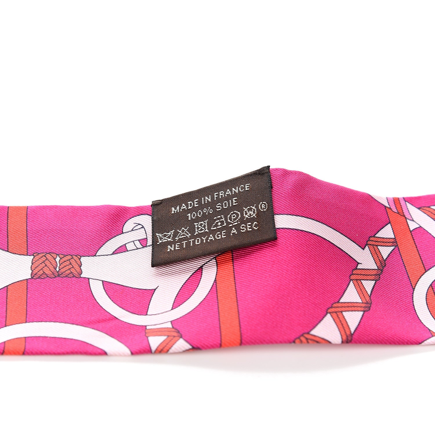 Hermes Silk Panoplie Equestre Twilly Fuchsia Rose Rouge 2 of 3