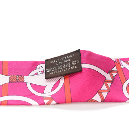 Hermes Silk Panoplie Equestre Twilly Fuchsia Rose Rouge 2 of 3
