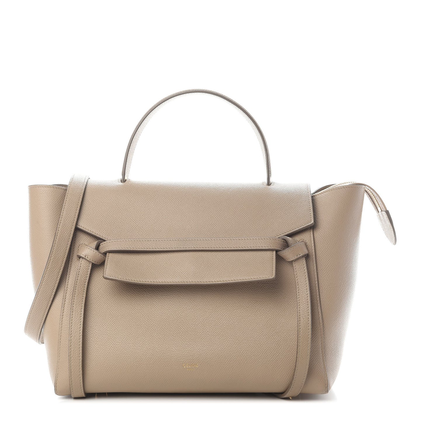 Grained Calfskin Mini Belt Bag Light Taupe