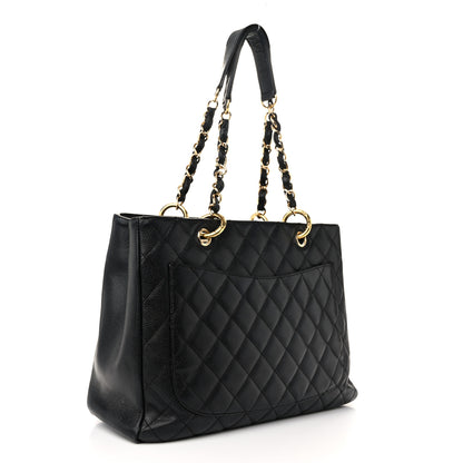 Chanel Caviar Quilted Grand Shopping Tote GST Black 3 of 13