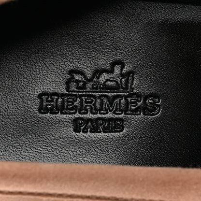Hermes Suede Goatskin Womens Royal Loafers 35.5 Rose Perle 7 of 9