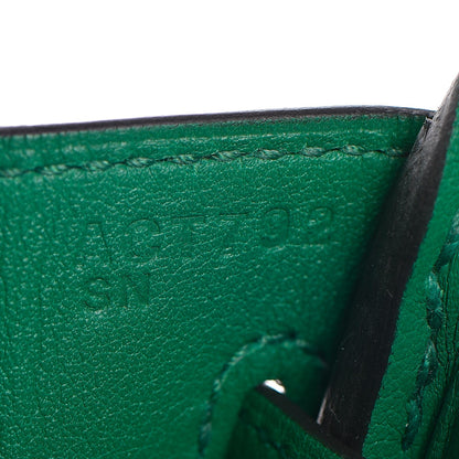 Hermes Swift Birkin 25 Vert Vertigo 9 of 40