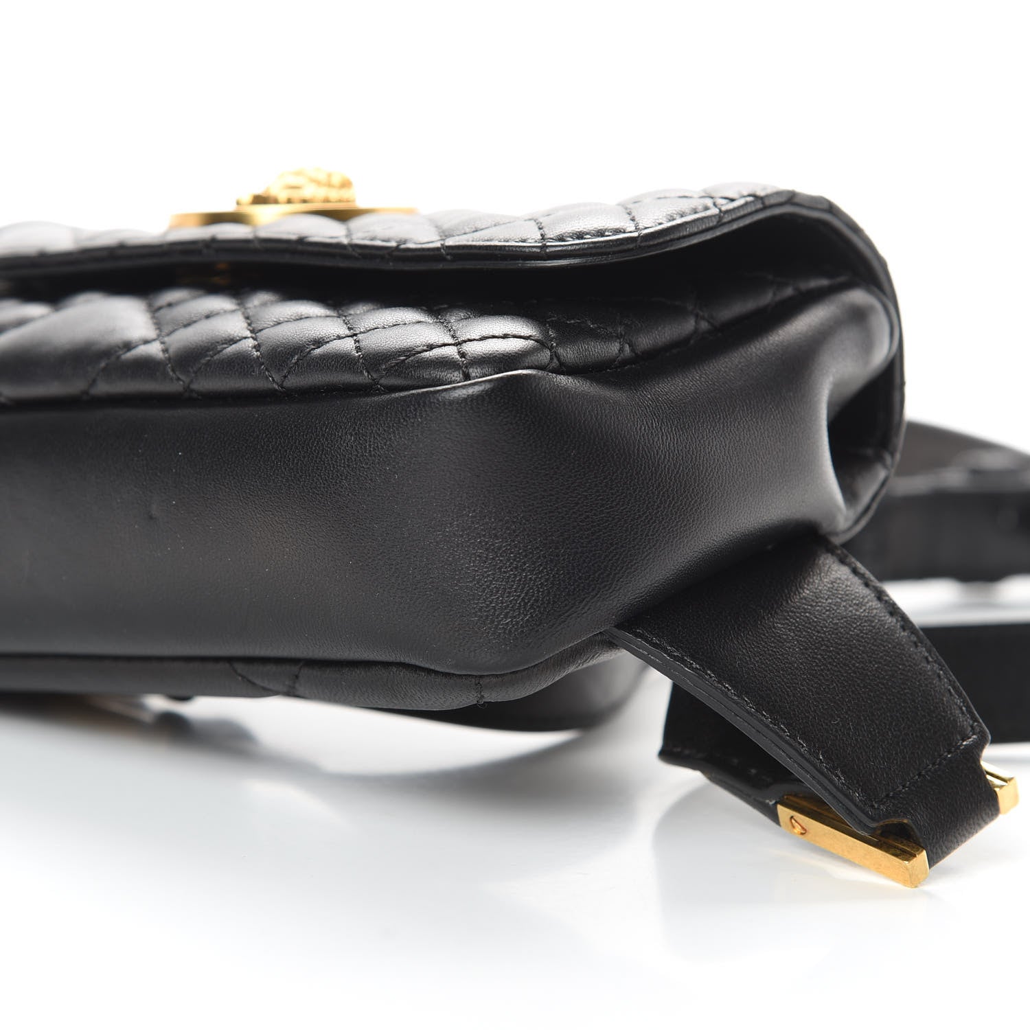 Versace Nappa Barocco Quilted Vanitas Medea Belt Bag Black 9 of 13