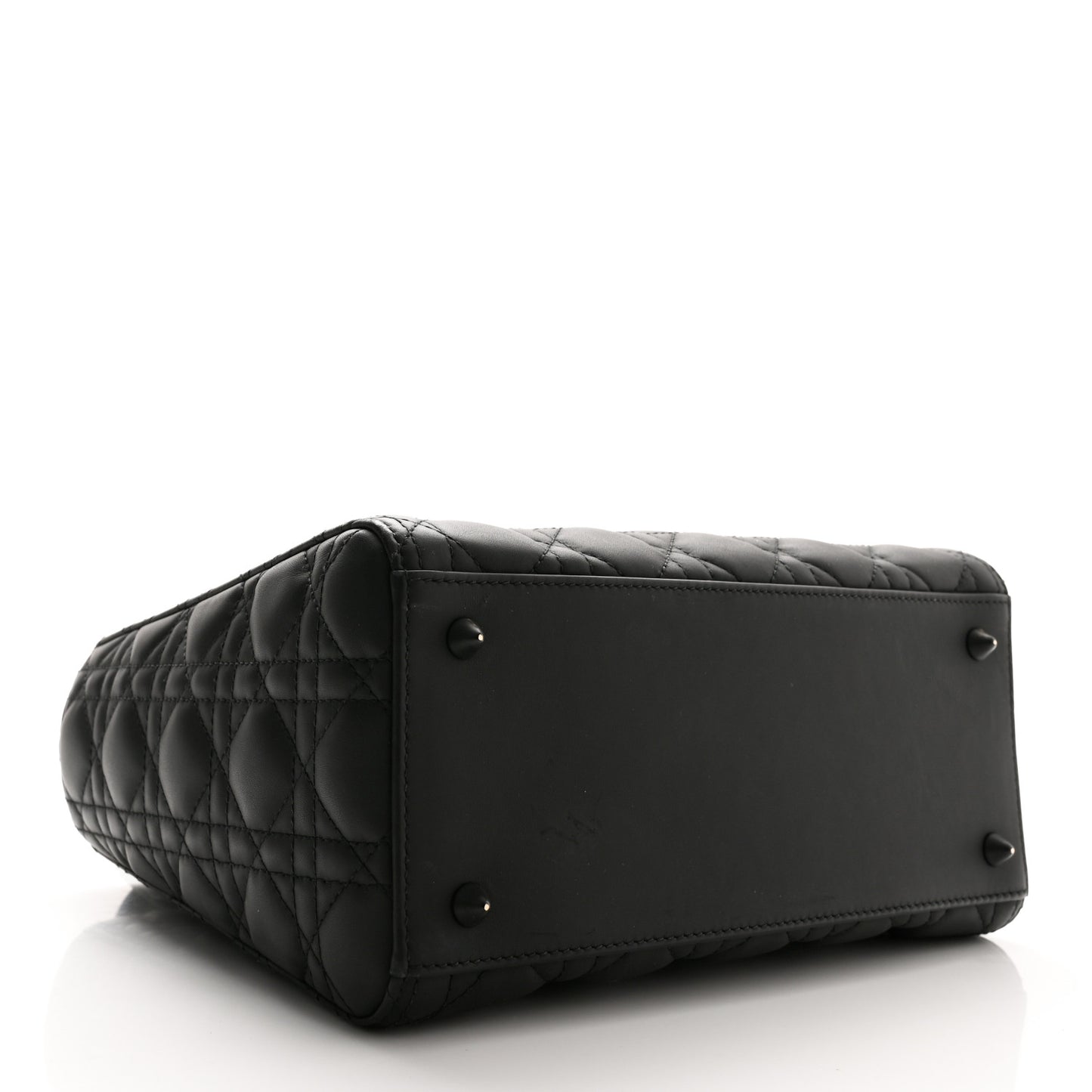 Ultra Matte Calfskin Cannage Medium Lady Dior Black