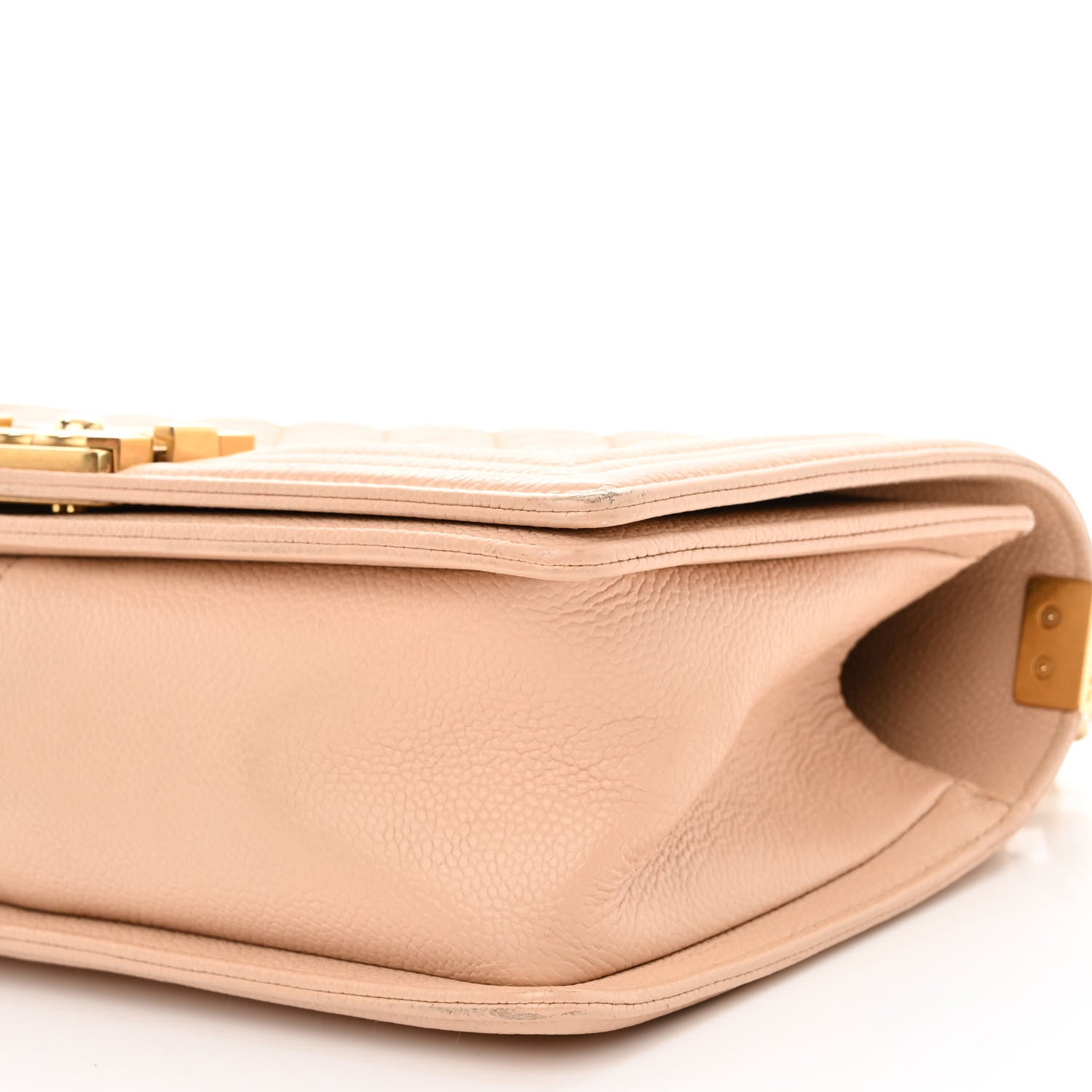 Chanel Caviar Quilted Medium Boy Flap Beige 10 of 11