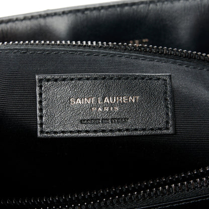 Saint Laurent Calfskin Y Quilted Monogram Monochrome Large Loulou Chain Satchel Black 7 of 13