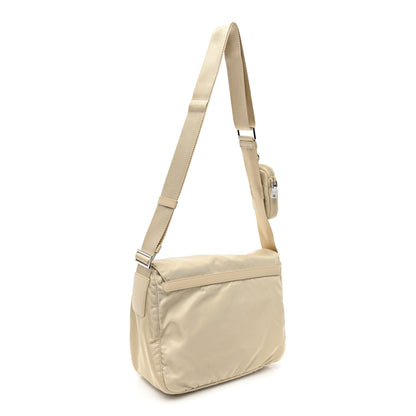 Prada Re-Nylon Vela Saffiano Pocket Single Buckle Messenger Shoulder Bag Deserto 3 of 9