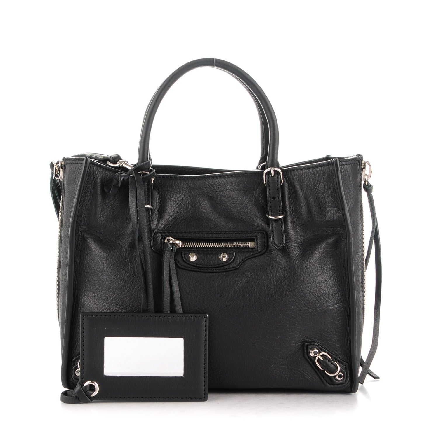 Calfskin Papier Mini A4 Tote Black
