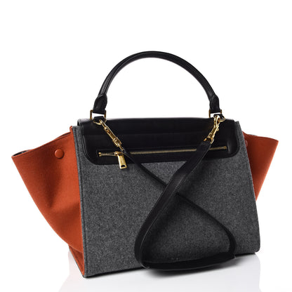 Celine Felt Smooth Calfskin Tri-color Medium Trapeze Brick 4 of 12