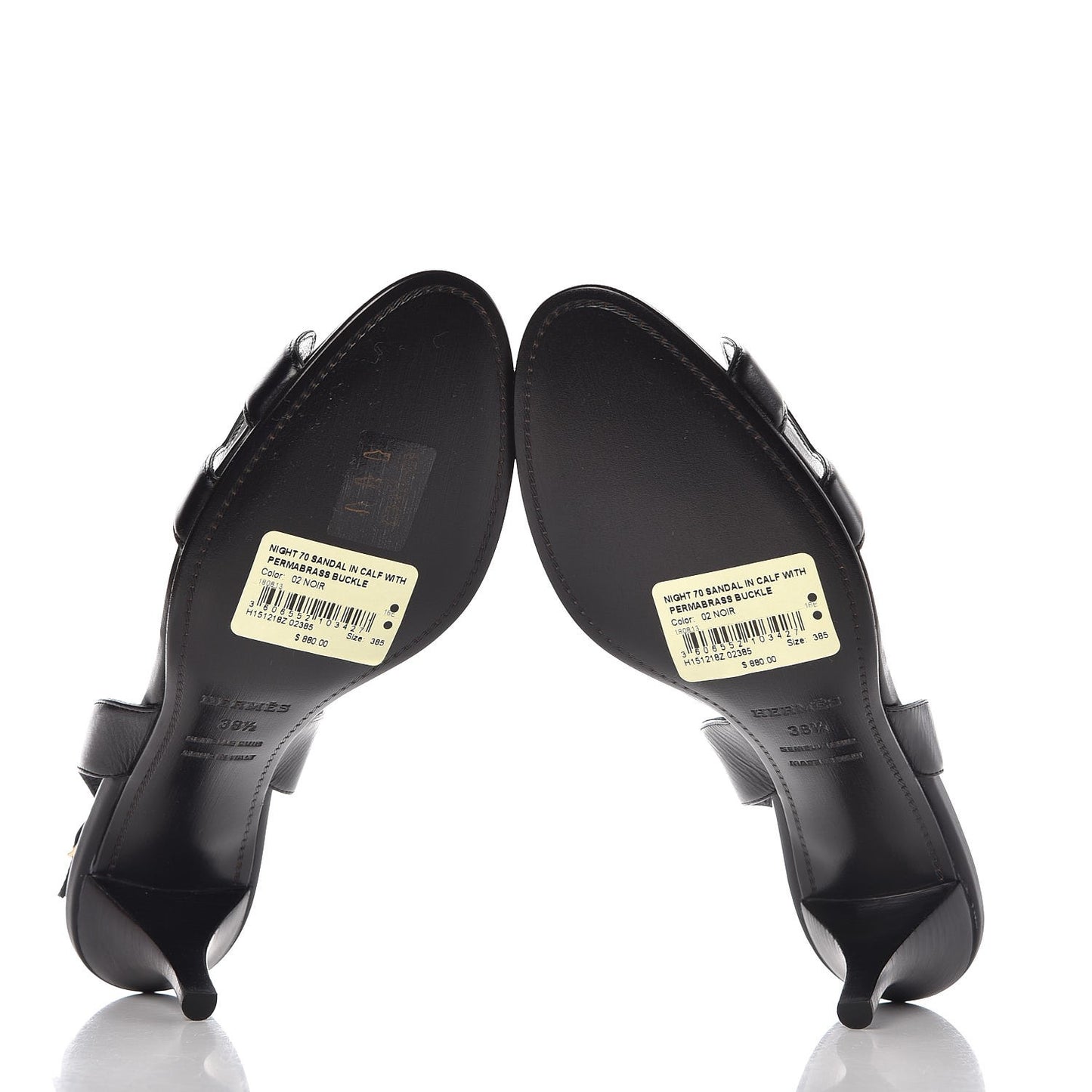 Calfskin Night 70 Slingback Sandals 38.5 Black