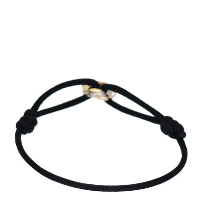 Cartier 18K Pink Yellow White Gold Trinity Adjustable Cord Bracelet Black 2 of 4