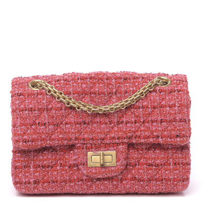 Chanel Tweed Quilted Mini 2.55 Reissue Flap Red Ecru Black 1 of 11