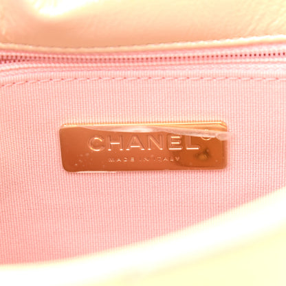 Chanel Iridescent Lambskin Quilted Medium Chanel 19 Flap Pink 6 of 10