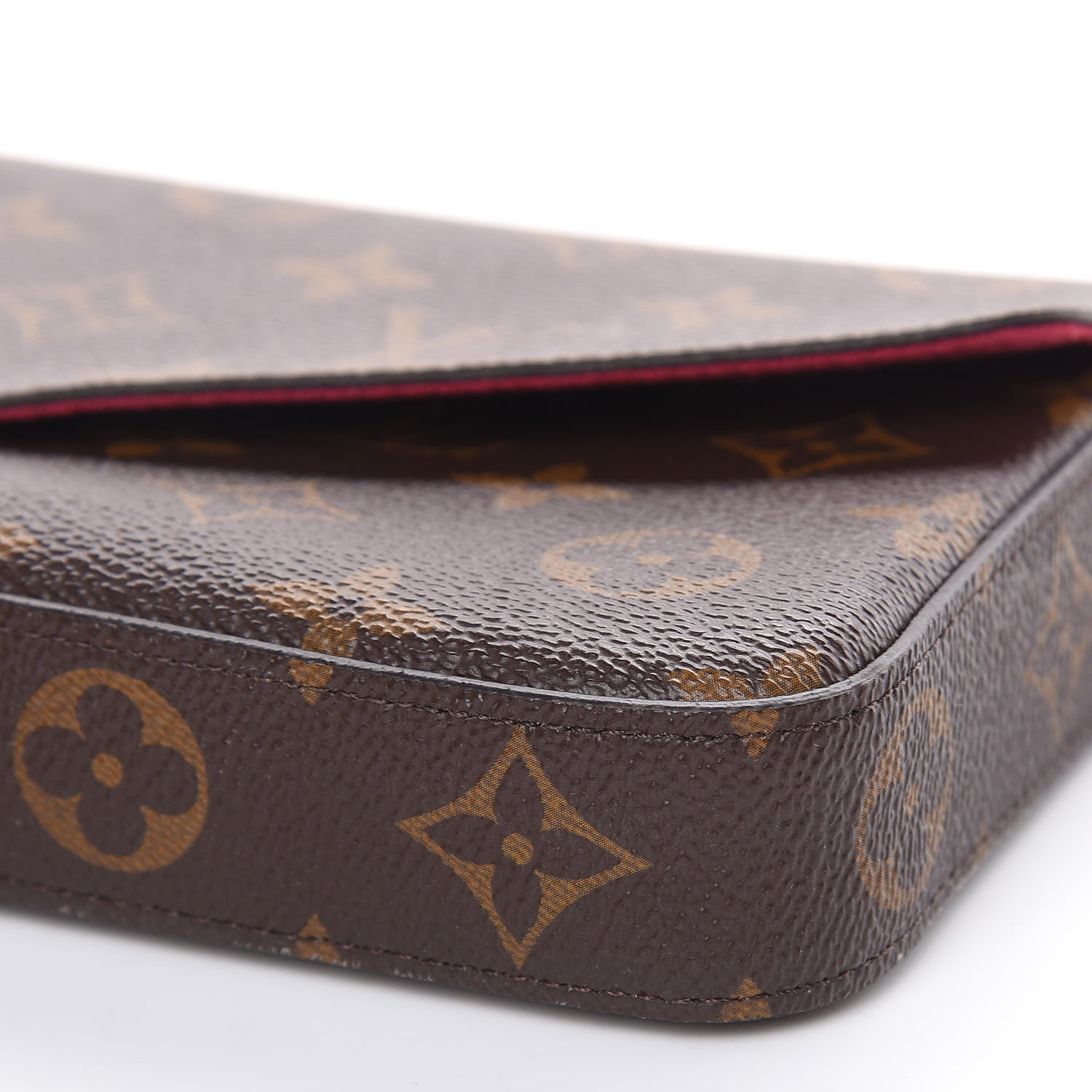 Louis Vuitton Monogram Pochette Felicie Chain Wallet Fuchsia 11 of 14