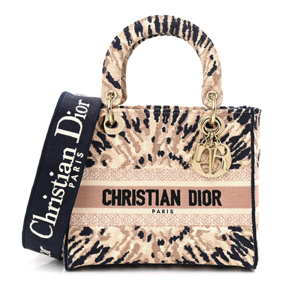 Christian Dior Canvas Embroidered Medium Tie And Dior Lady D-Light 1 of 14