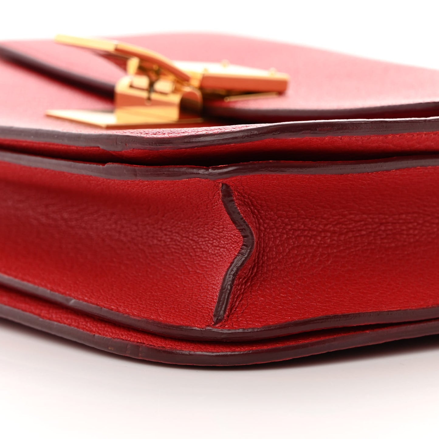 Goatskin Medium Classic Box Flap Bag Dark Pink