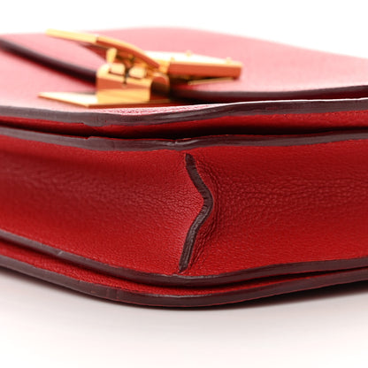 Celine Goatskin Medium Classic Box Flap Bag Dark Pink 10 of 15