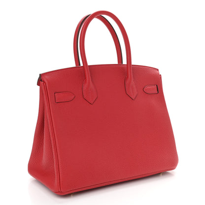 Hermes Togo Birkin 30 Rouge Casaque 3 of 11
