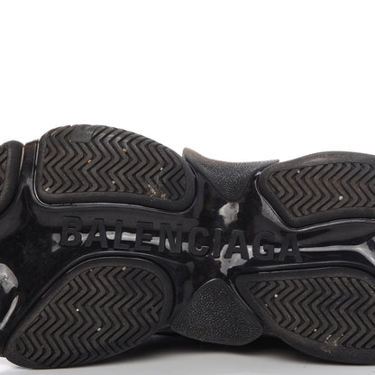 Balenciaga Fabric Mesh Clear Sole Mens Triple S Sneakers 40 Black 8 of 9