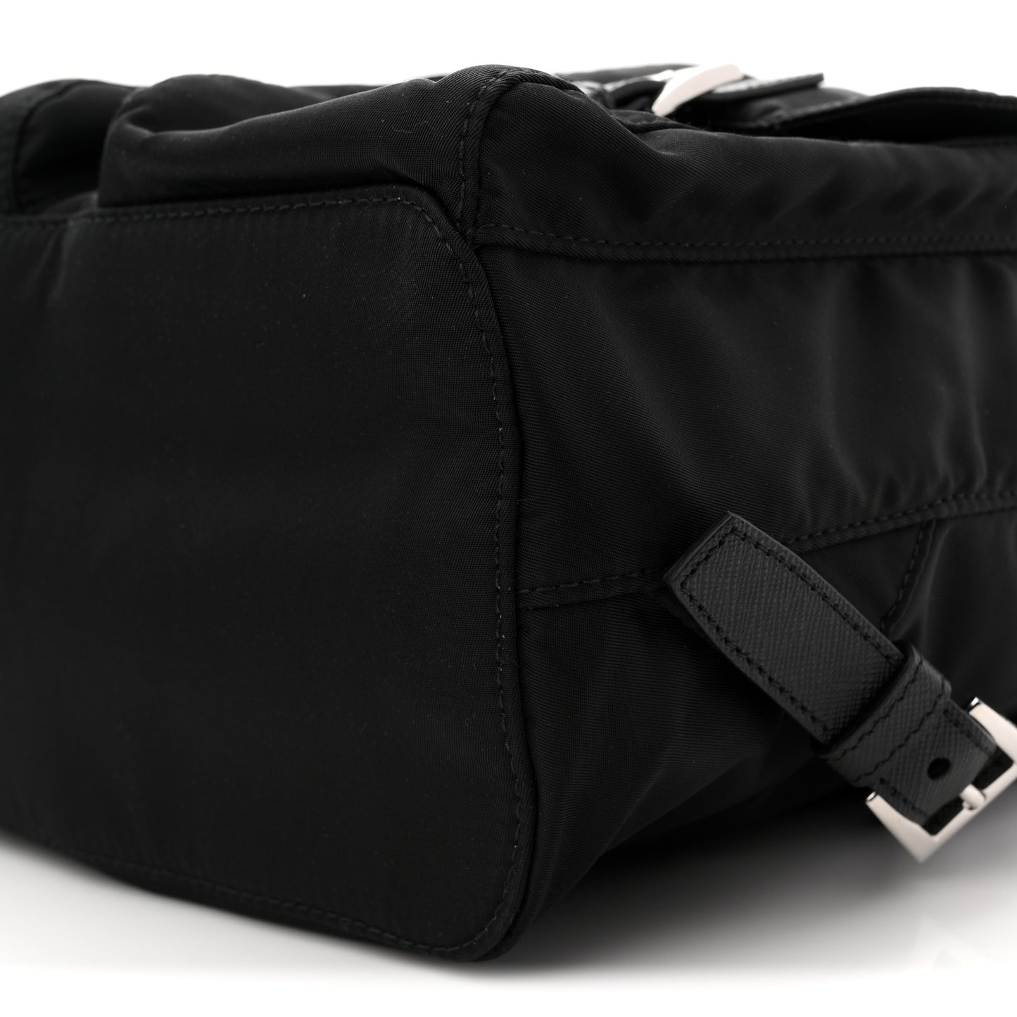Tessuto Nylon Saffiano Small Backpack Black