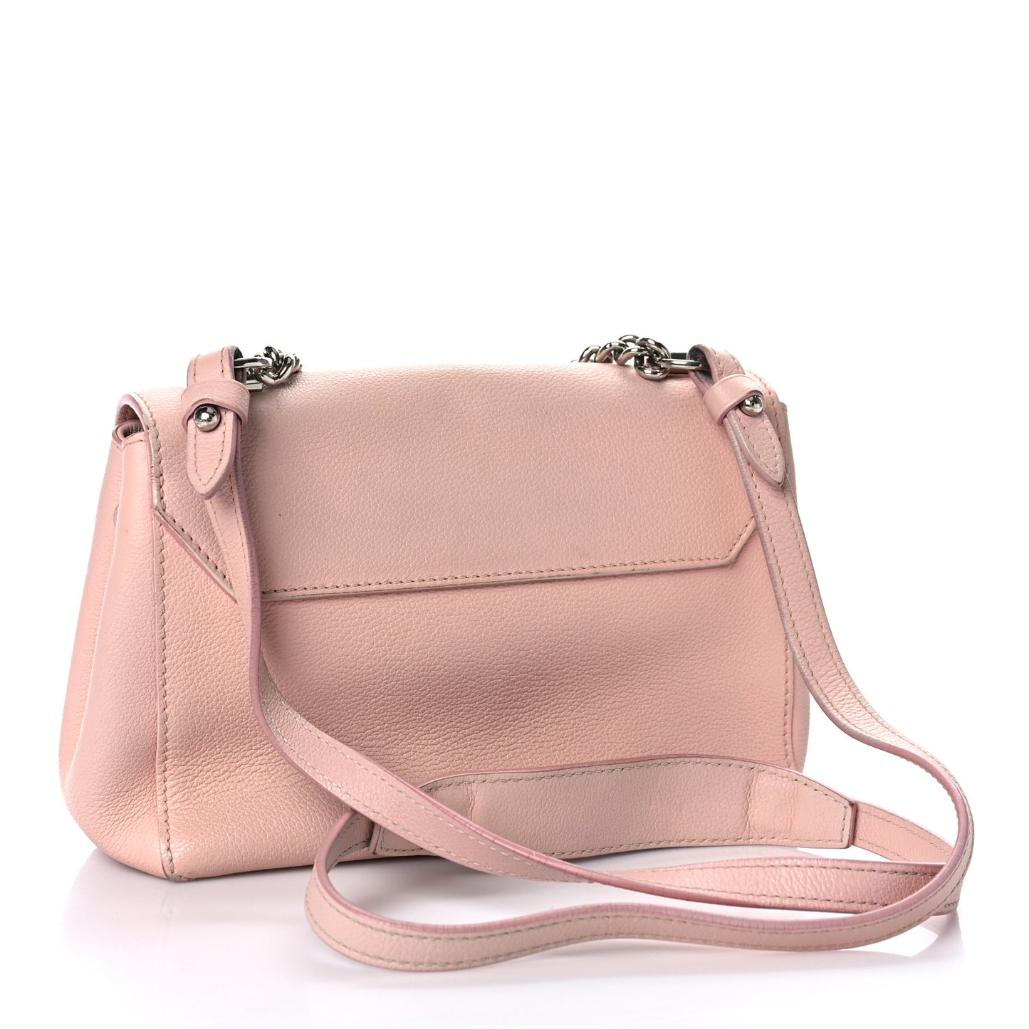Calfskin Lockme II Chain Bag BB Rose Ballerine