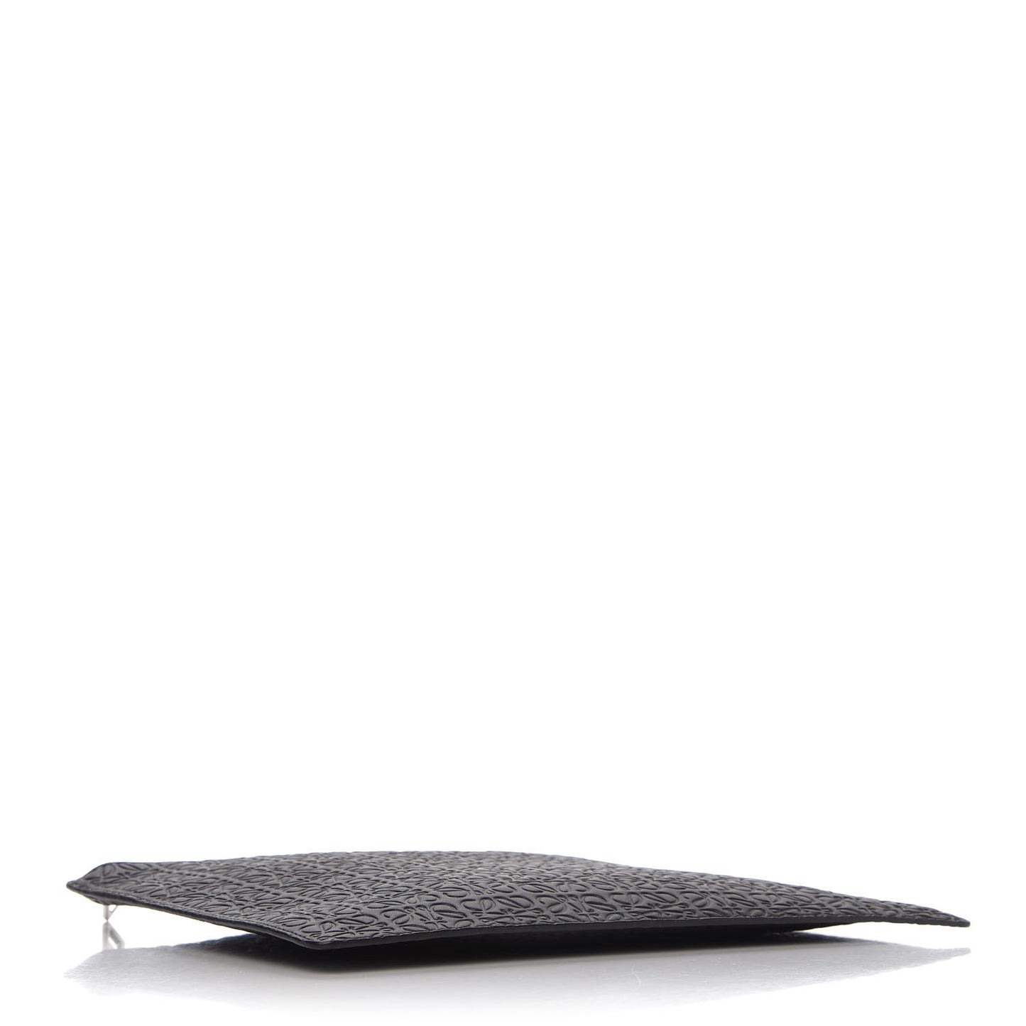 Calfskin Embossed Flat Pouch Black