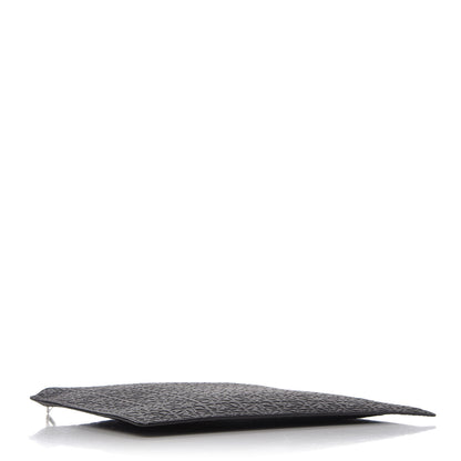 Loewe Calfskin Embossed Flat Pouch Black 4 of 9