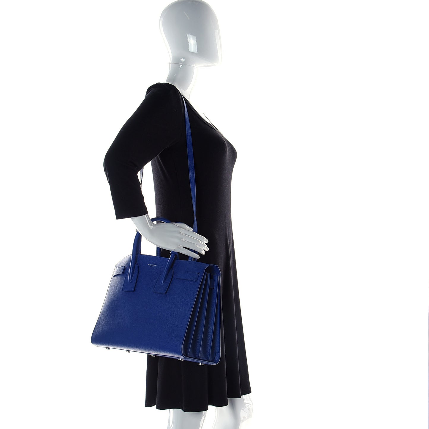 Grained Calfskin Small Sac De Jour Outremer