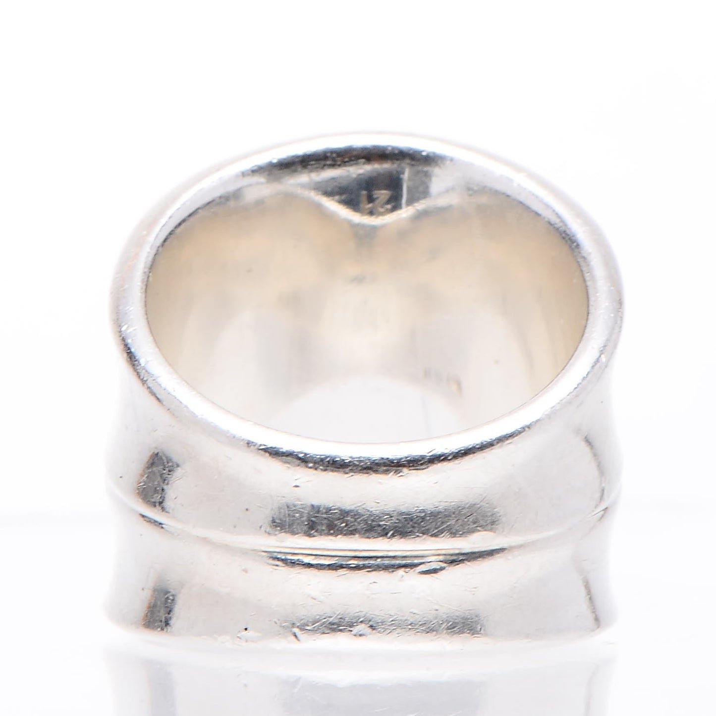 Sterling Silver Bamboo Ring 61.5 9.75