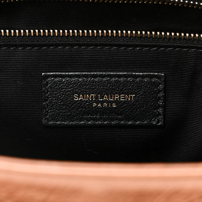 Saint Laurent Crinkled Calfskin Matelasse Monogram Medium Niki Chain Satchel Light Burnt 6 of 11
