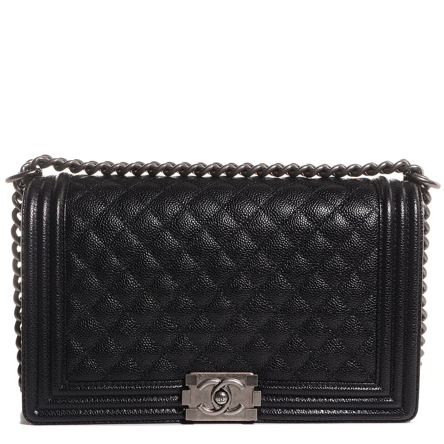 Caviar Quilted New Medium Boy Flap Black