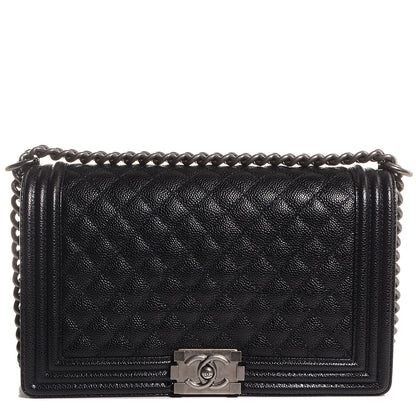 Chanel Caviar Quilted New Medium Boy Flap Black 1 of 10