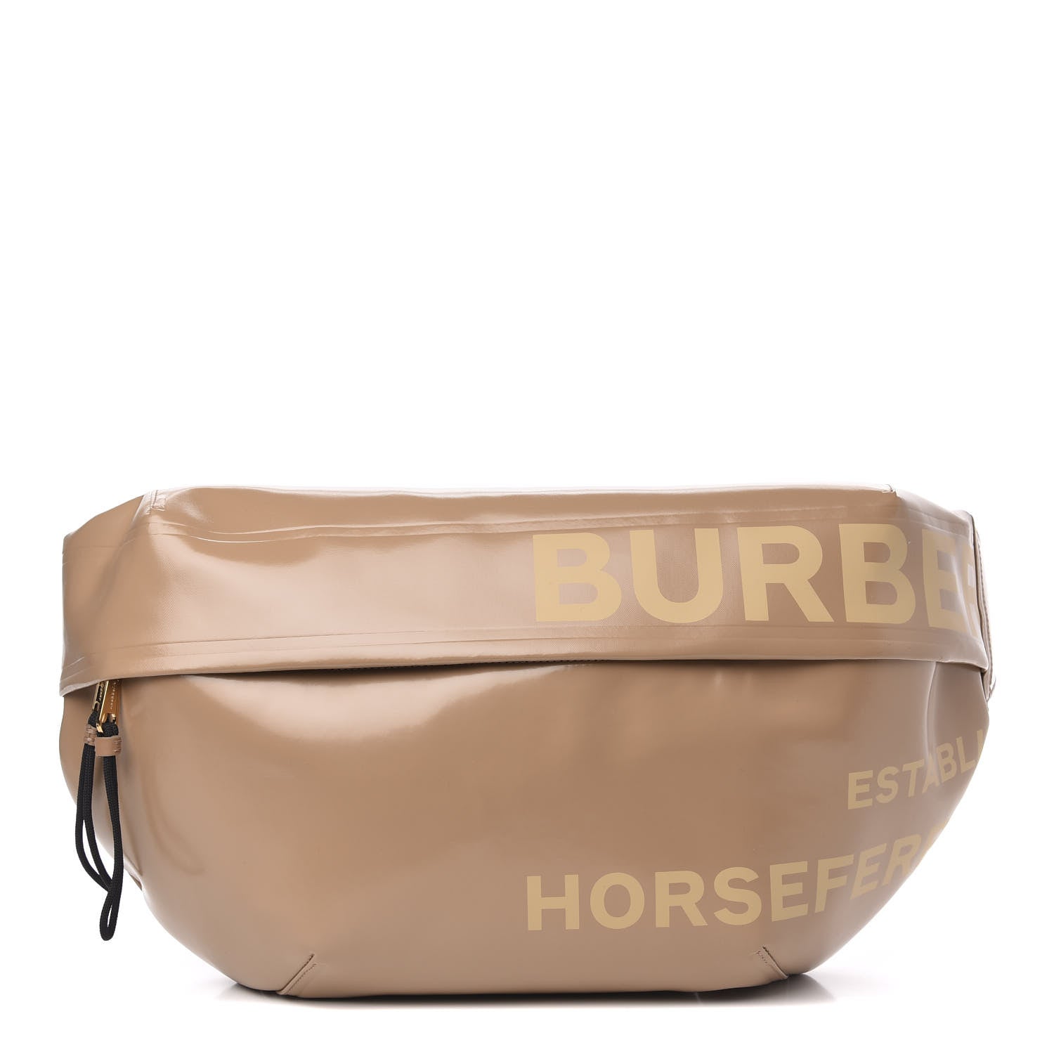 Burberry Coated Canvas Horseferry Print Extra Large Bum Bag Beige 1 of 8
