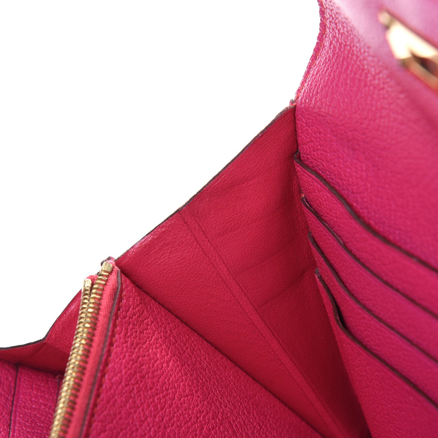 Chevre Mysore Kelly Longue Wallet Rose Shocking