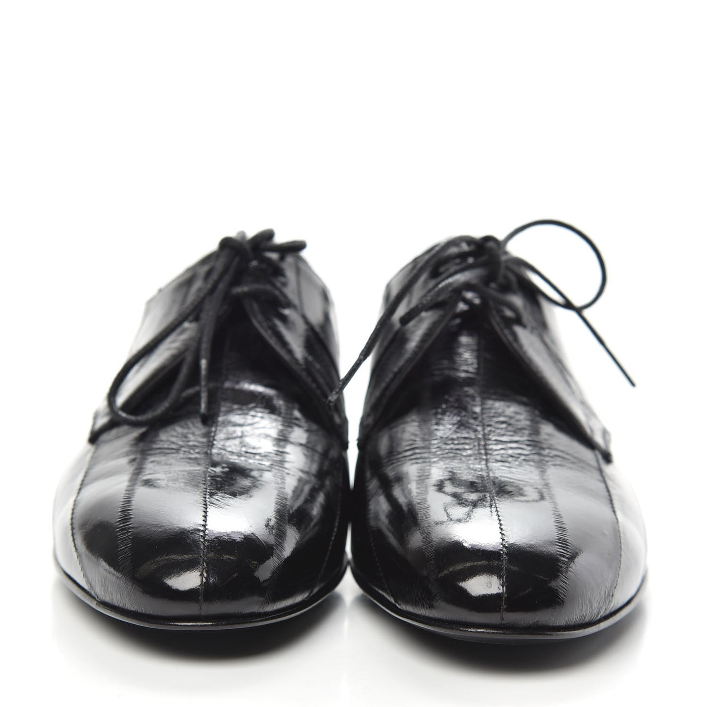 Eel Lace Up Oxfords 36 Black