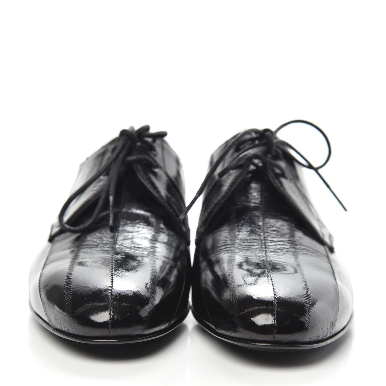 Saint Laurent Eel Lace Up Oxfords 36 Black 2 of 9