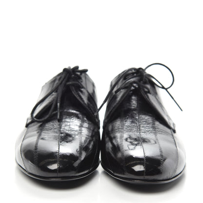 Saint Laurent Eel Lace Up Oxfords 36 Black 2 of 9